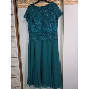 Make You Pretty More NWT 18 Teal Rhinestone Wedding Occasion Mother Bride Dress